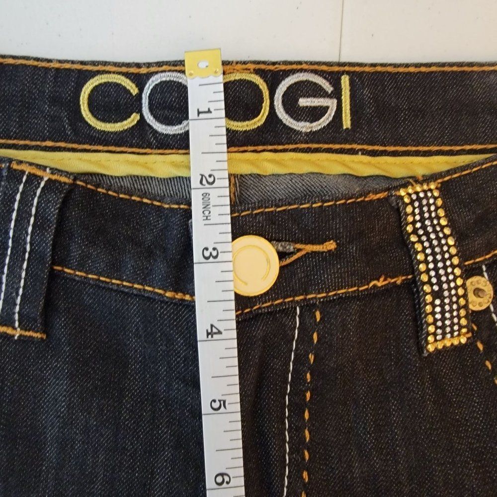 Coogi Womens Size 11/12 Black Denim Blingy Cotton Spandex Straight Leg Jeans - Picture 10 of 13